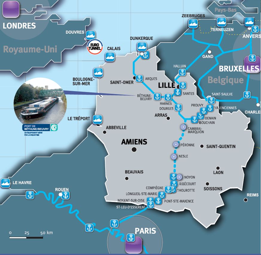 carte localisation port de bethune