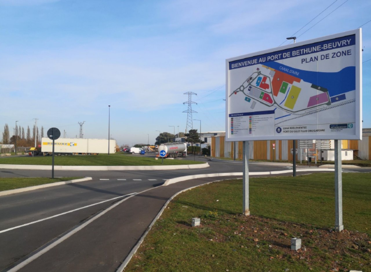 PortBethune2020-panneau-plan du site©PortsDeLille port de béthune
